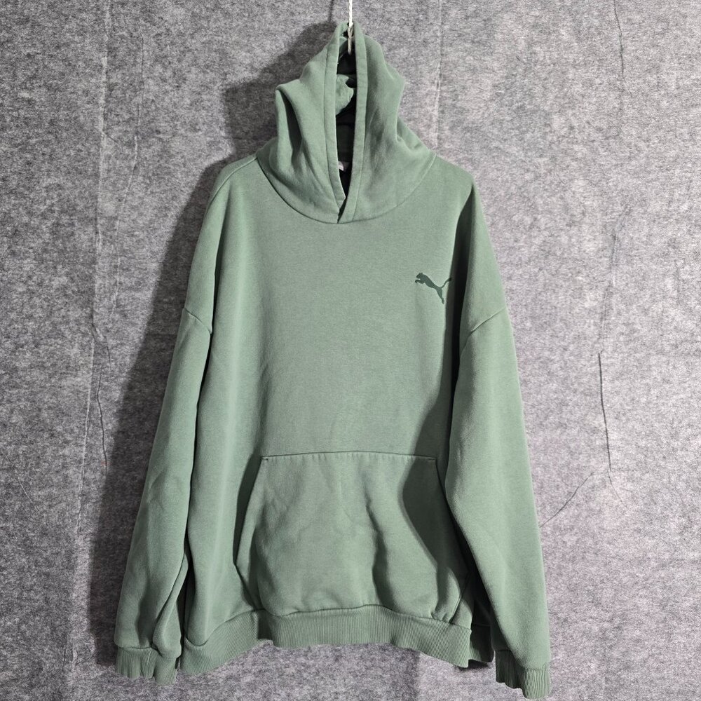 Puma SE Fit Warm Cell Hoodie Mens Sz XXL Green Pullover Logo Solid